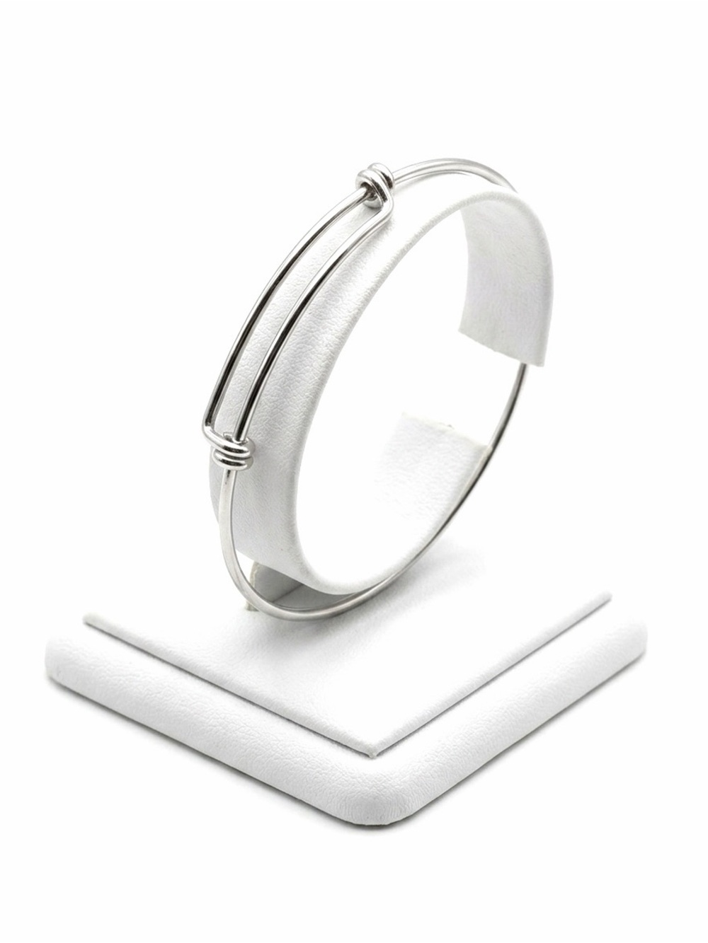 New Sterling Silver Adjustable Wire Bangle Perfect For Pandora Charms OSFA